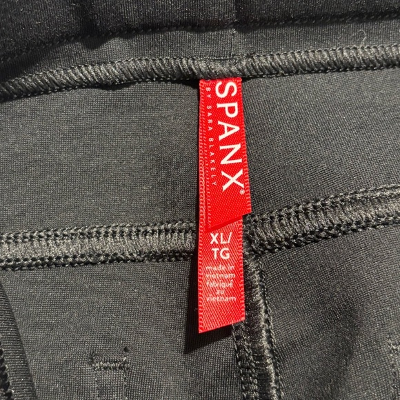 SPANX Sz XL Perfect Black Pants Classic Black Elastic Waistband Back NEW - Picture 12 of 14